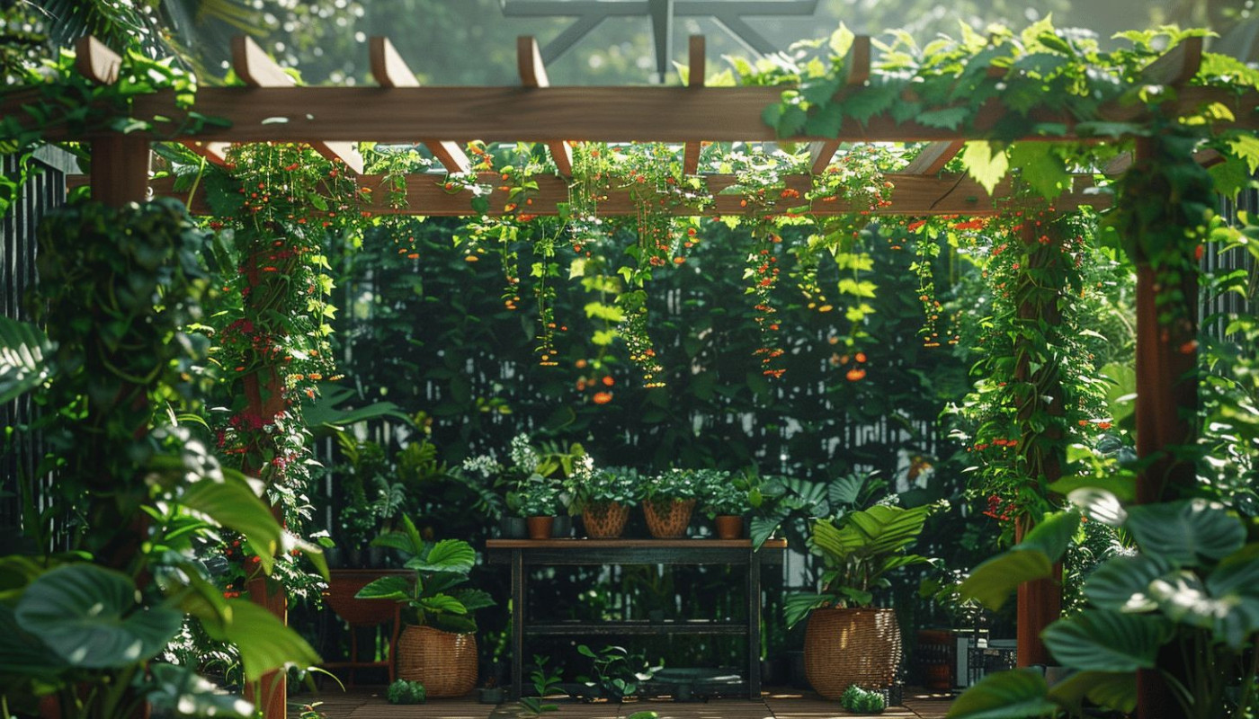 Comment les plantes grimpantes influencent le design des pergolas